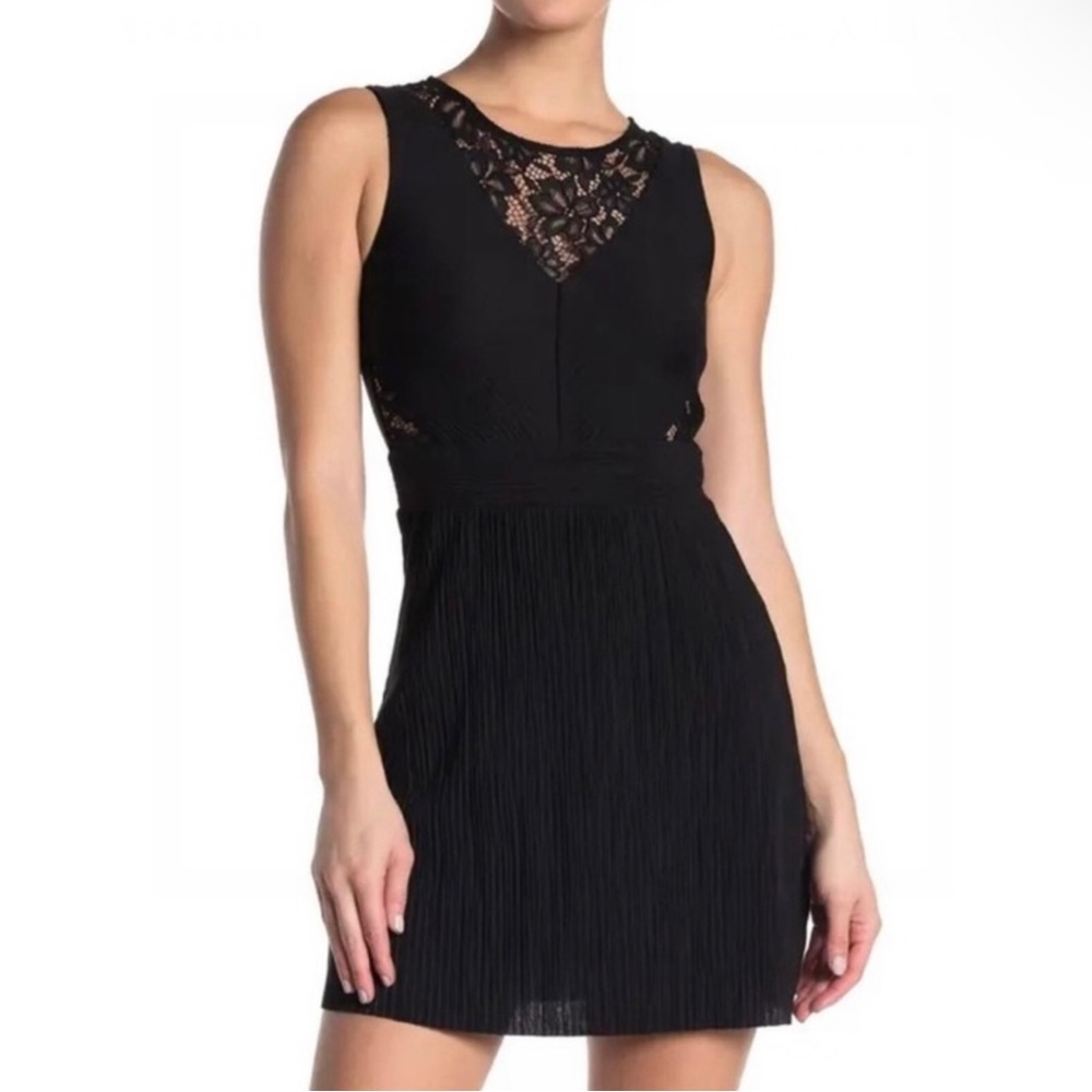 ALLSAINTS BLACK SLEEVELESS MINI DRESS